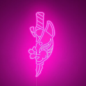 Maschera anime - Insegna al neon a LED, decorazione da parete, insegna da parete, luci al neon