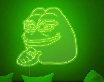 Pepe the Frog Meme - LED Neon Sign, Funny Wall Decor