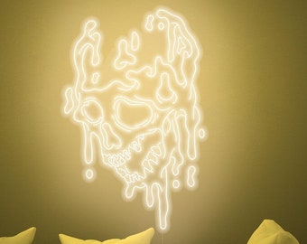 Skull LED Neon Sign - Drip Design Wall Decor