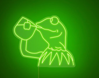 Kermit Meme LED Neon Sign - Funny Wall Decor