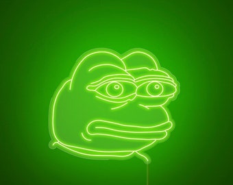 Pepe LED Neon Sign – Meme Wall Decor