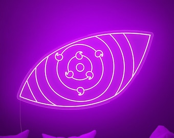 LED-neonbord Anime Eye – muurdecoratie manga