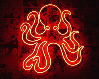 Octopus LED Neon Sign - Retro Wall Decor