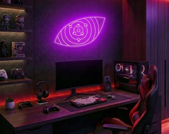 Anime Eye LED Neon Sign – Manga Wall Decor