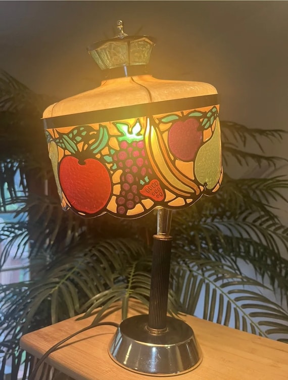 Buy Vintage Rare 70s Fruit Design Table/desk Lamp Style