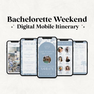 Digital Bachelorette Itinerary Template, Coastal Bachelorette Weekend Planner, Last Toast on the Coast Party Itinerary, Editable Canva