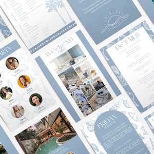 Last Toast on the Coast Bachelorette Weekend Planner, Coastal Bachelorette Itinerary Template, Bachelorette Party Invite Canva Template