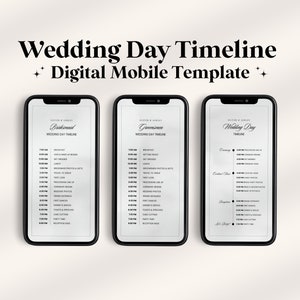 ウェディングパーティータイムライン モバイルウェディング旅程テンプレート デジタルウェディング旅程テンプレート ウェディングウィークエンド旅程テンプレート ブライダルパーティー