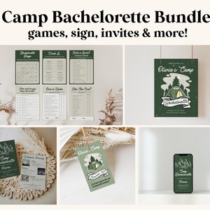 Camp Bachelorette Bundle, Camp Theme, Last Trail Before the Veil, Cabin Bachelorette Party, Mountain Bachelorette, Camping Bachelorette