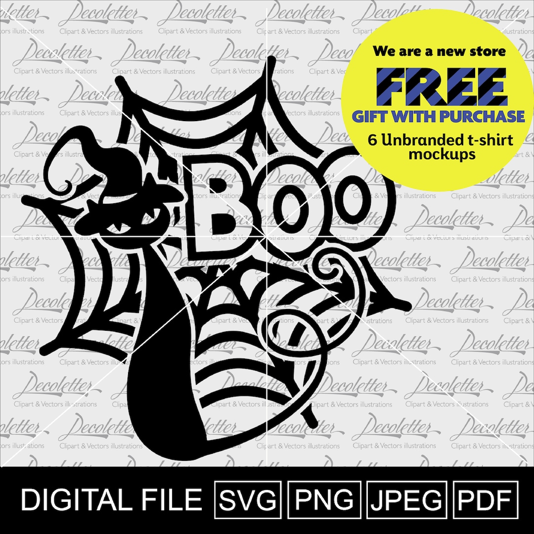 Halloween SVG, BOO SVG File Silhouette Cutting File Cricut Download ...