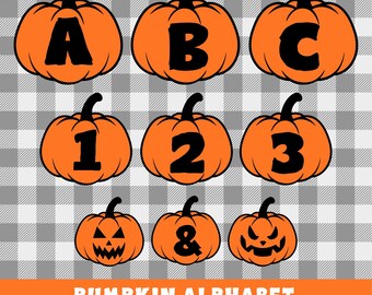 Pumpkin Alphabet SVG Bundle: Spooky Halloween Font (Digital Download)