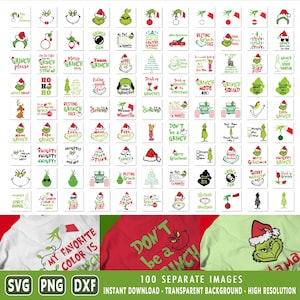 Christmas Svg Bundle, Grinch Svg Bundle, The Grinch Svg, Grinch Face Svg, Grinch Svg, Grinch Christmas Svg, Grinch Silhouette, Grinch Png