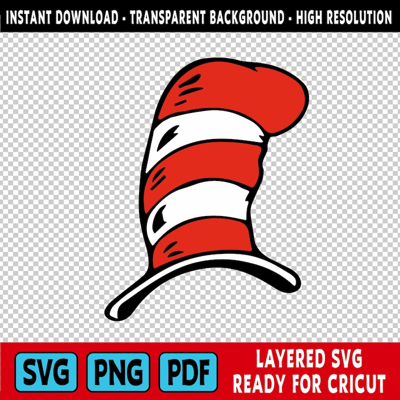 Dr Seuss Hat Clipart - Etsy