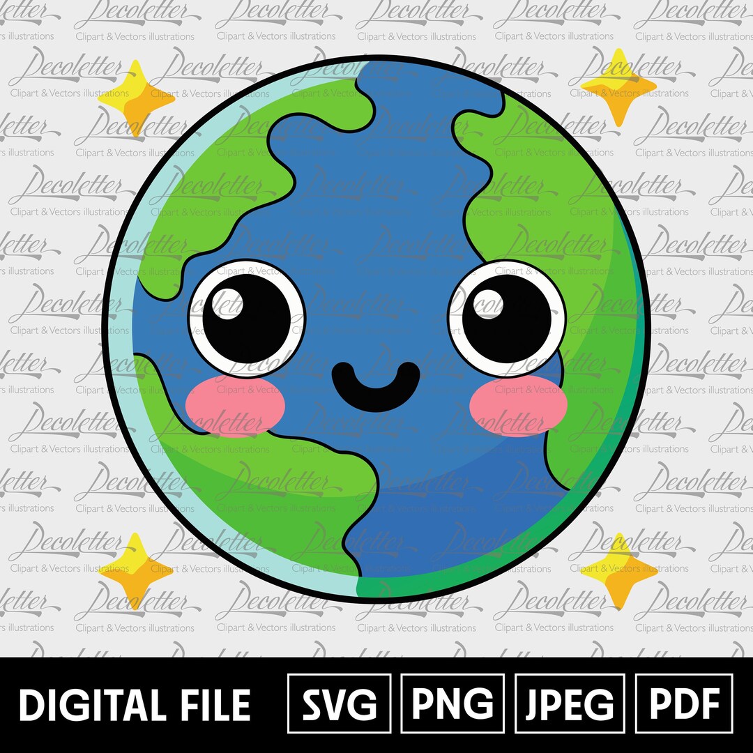 Earth Svg Earth Png Earth Day Svg Earth Day Png Kawaii Earth Earth Day ...