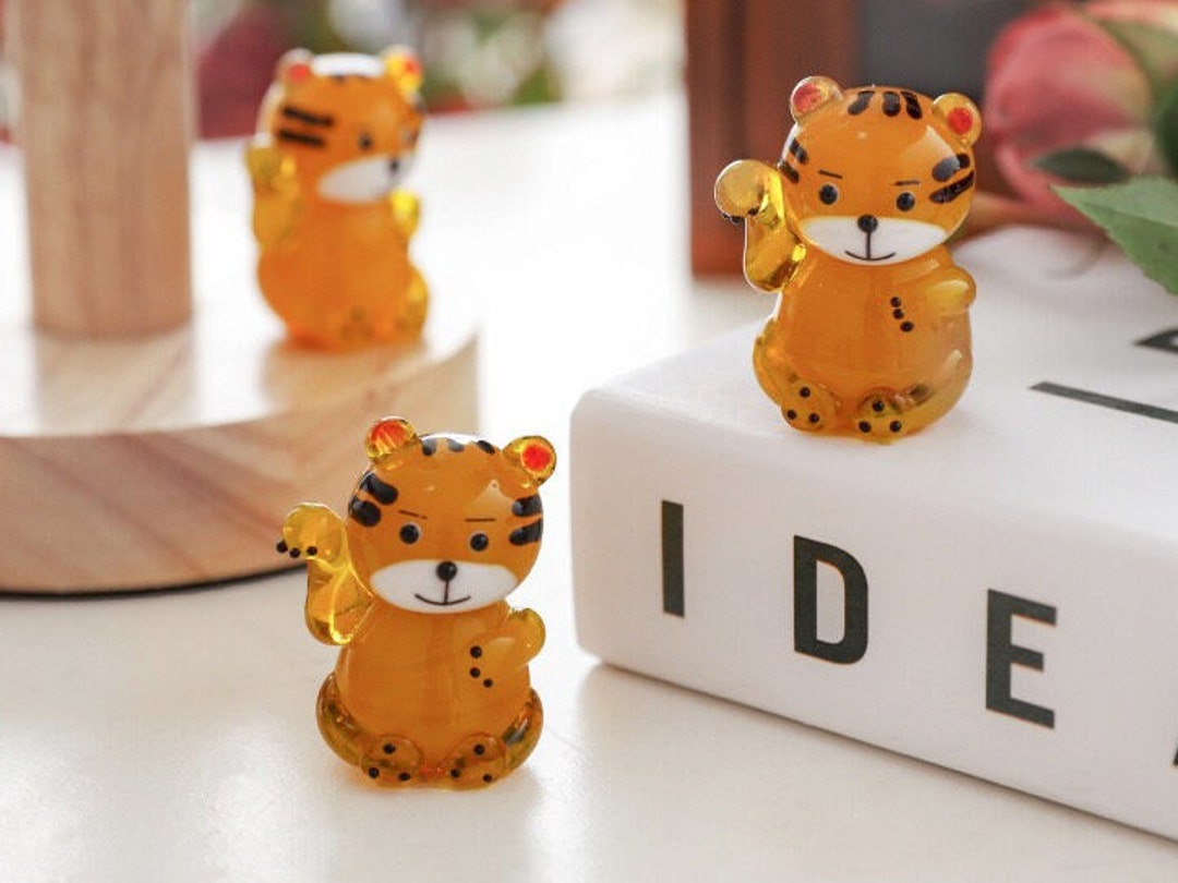 Glass Tiger Tiger Glass Sculpture Cute Little Tiger Glass Etsy