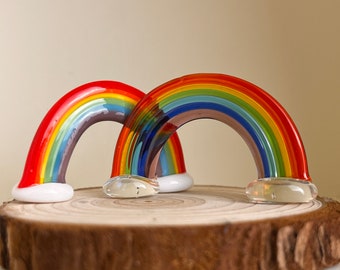 Glazen regenboog, handgemaakt regenboogglas, schattig glas, woninginrichting, slaapkamerdecoratie, cadeaus voor kinderen