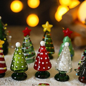 NorthPoleXpress Premium Mini Wooden Christmas Tree Ornaments