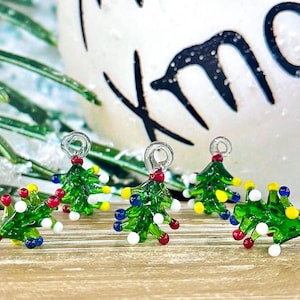 Glass Christmas Tree Decoration, Small Glass Tree Decoration, Handmade Glass Tree, Christmas Tree Decoration, Glass Christmas Tree Pendant