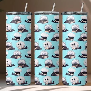 Jujutsu Cute Gojo Anime 20oz Tumbler Wrap, Jujutsu Anime Straight Tumbler Design PNG, Tumbler Sublimation Wrap PNG, Instant Download #JJK20