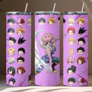 My Hero Anime 20oz Tumbler Wrap, Anime Tumbler Wrap PNG, Acid Hero Tumbler Wrap, Purple Kawaii Anime Tumbler Wrap, Instant Download #MHA20