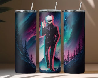 Anime 20oz Sublimation Tumbler Wrap, Jujutsu Anime Straight Tumbler Design PNG, Tumbler Sublimation Wrap PNG, Instant Download #JJK20