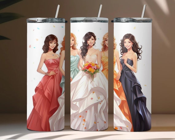 Anime Bride Team Tumbler Wrap, Bridal Party PNG (instant Download) - Etsy