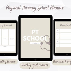 PT Schulplaner | Druckbare Physiotherapie Studenten Organizer | Stundenplan Vorlagen PDF