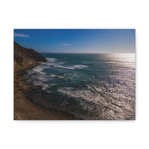 Coastal Serenity Canvas Art, Wall Decor, Beach Artwork, Ocean Print, Home Decor, Nature Photography NOT FRAMED