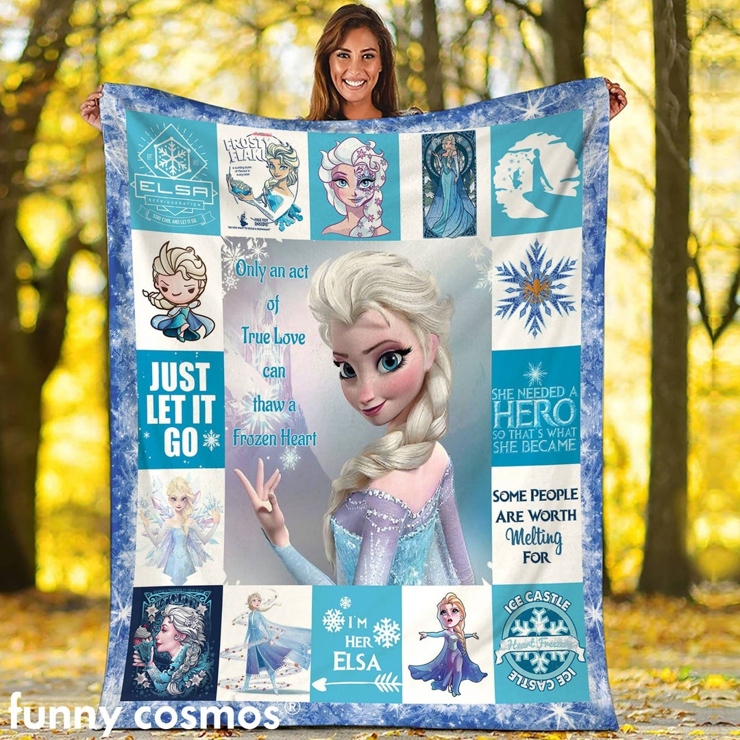 Frozen Elsa Fleece Blanket Elsa Quotes Throw Blanket for Etsy