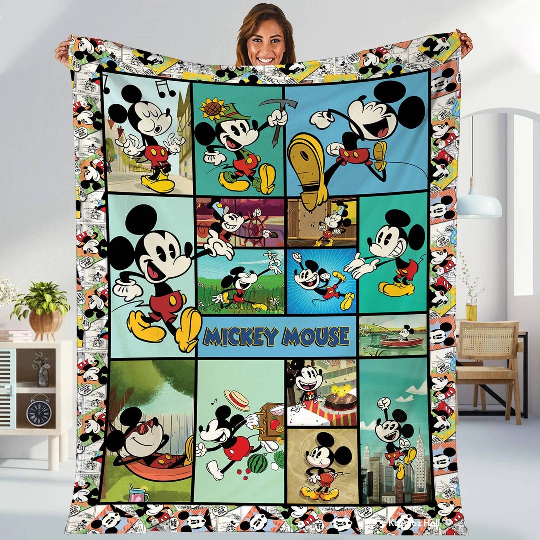 Mickey Mouse Fleece Blanket Mickey Mouse Throw Blanket for Etsy