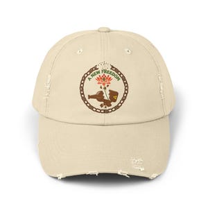 Sobriety gift, A New Freedom Cap, Casual Recovery Hat, Vintage Style Sober Cap, Gift for sobriety lovers, Unisex Adjustable Baseball Cap