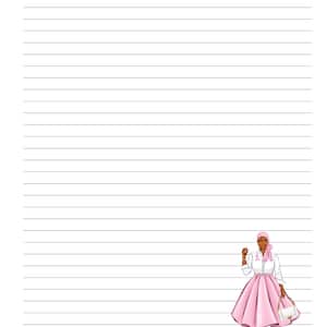 Printable Notebook Paper PDF, Lined Journal Pages, 8.5x11 Digital Download, DIY Planner Inserts, Writing Paper for Spiral or Cinch Binding