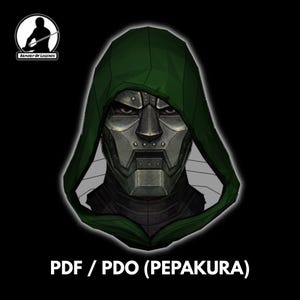 ModernDoom Mask (PEPAKURA FOAM PATTERNS) Cosplay