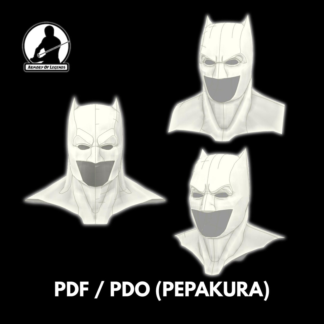 Batfleckcowl Collection (PEPAKURA FOAM PATTERNS) Cosplay - Etsy