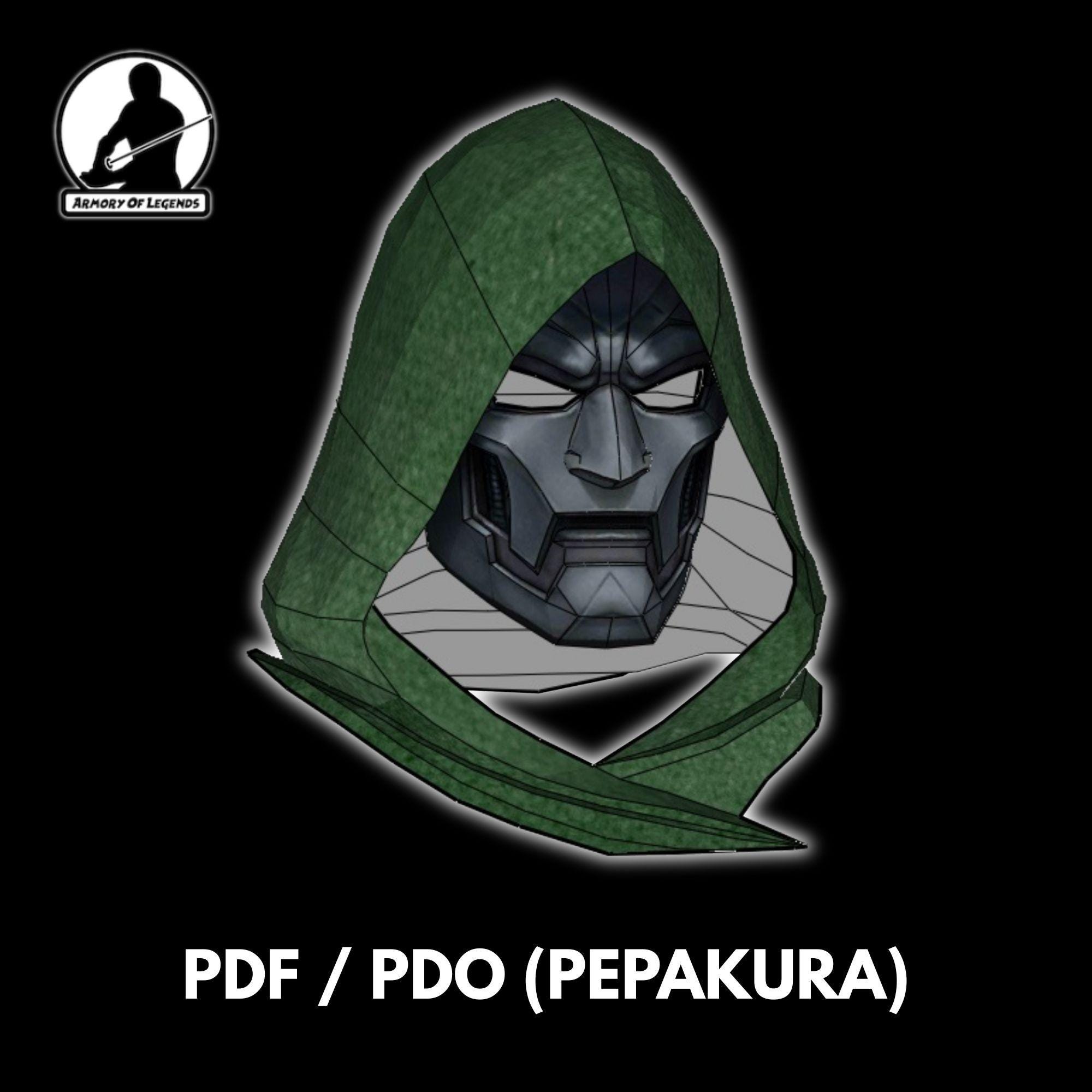 Drdoom Mask (PEPAKURA FOAM PATTERNS) - Etsy