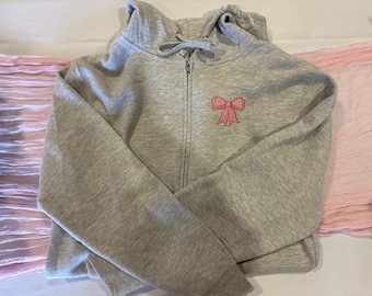 Bow Zip-Up Hoodie