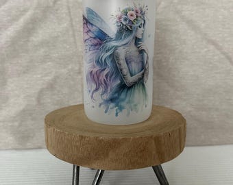 Fairy frosted glass can tumbler