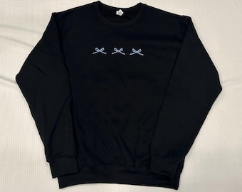 Embroidered Bow Sweatshirt