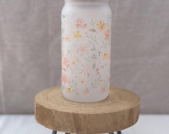 Wild Flower Glass Tumbler