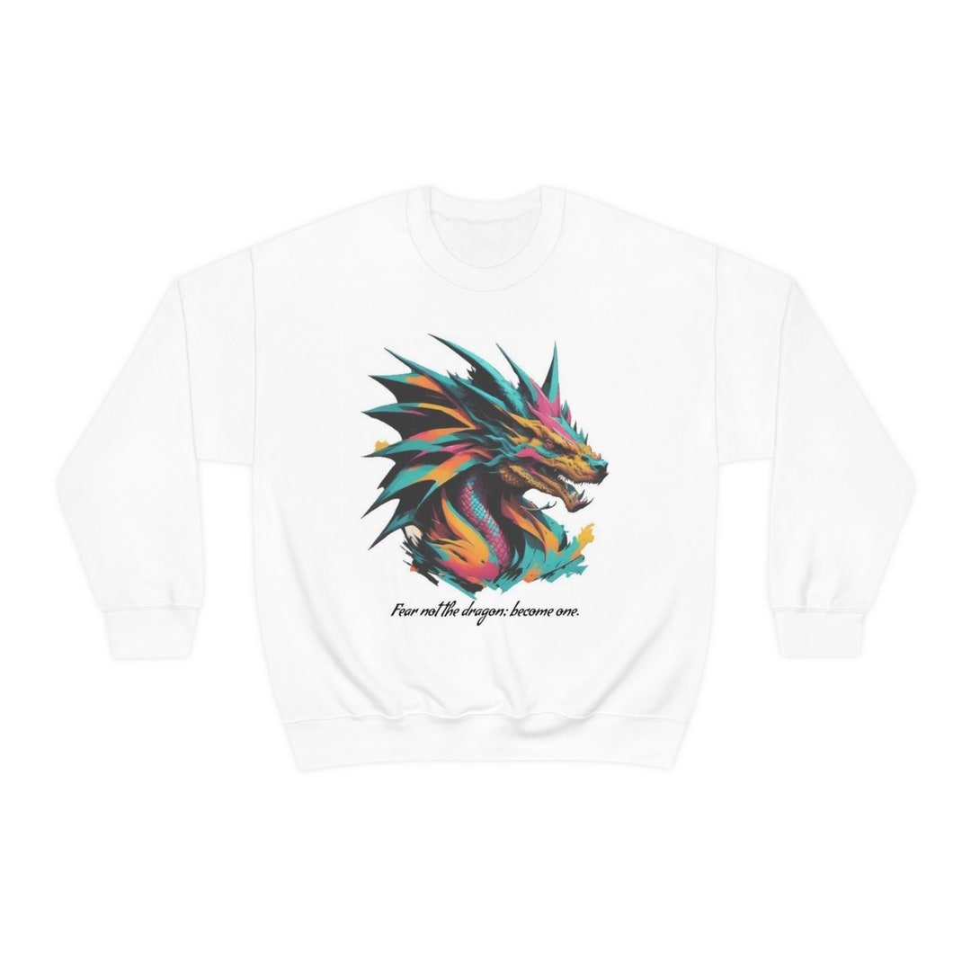 Dragon Clothing Aesthetic Design Fearless Quote Dragon Etsy