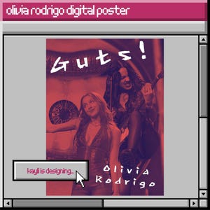 Olivia Rodrigo Poster, Guts CD Wall Decor | Instant Printable Digital Download