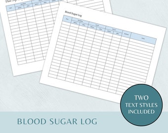 Rastreador diário de açúcar no sangue | Registro para diabéticos para impressão | Gestão de Diabetes | Rastreador de nível de açúcar no sangue | Acompanhamento de diabetes gestacional