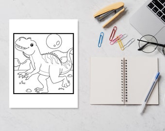 Dinosaur Coloring Book for Kids: 18 Printable Pages (PDF)