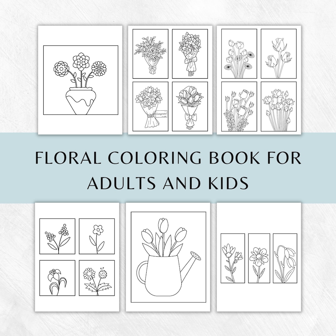 Floral Coloring Book: Simple Flower Designs for Relaxation (PDF ...
