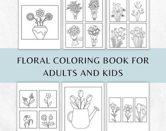 Floral Coloring Book: Simple Flower Designs for Relaxation (PDF Download)