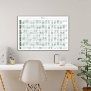 2025 Wall Calendar Poster: Minimalist Year Planner (Digital Download)