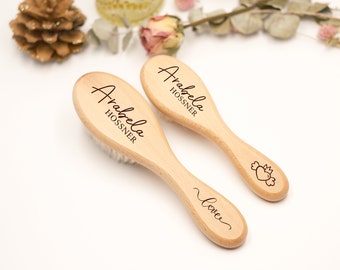 Personalised Wooden Baby Hair Brush,Custom Name Baby Brush,Baby Birth Gifts,Baby Shower Gift Girls,Baby Keepsake Gift,Birthday Gifts