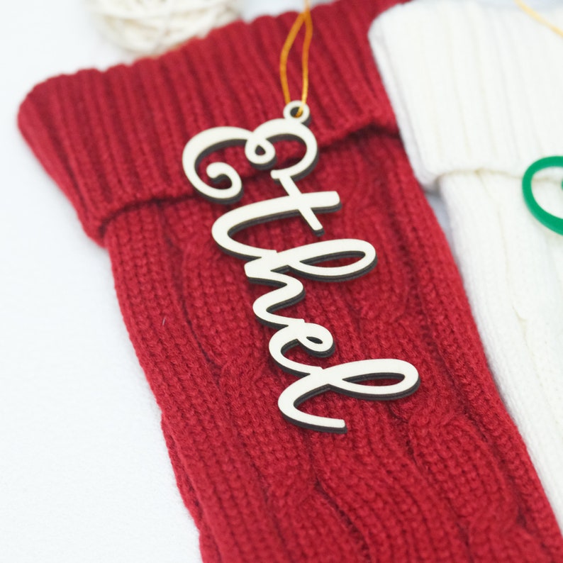 Custom Christmas Stocking Tags With Name,personalized Stockings Tag