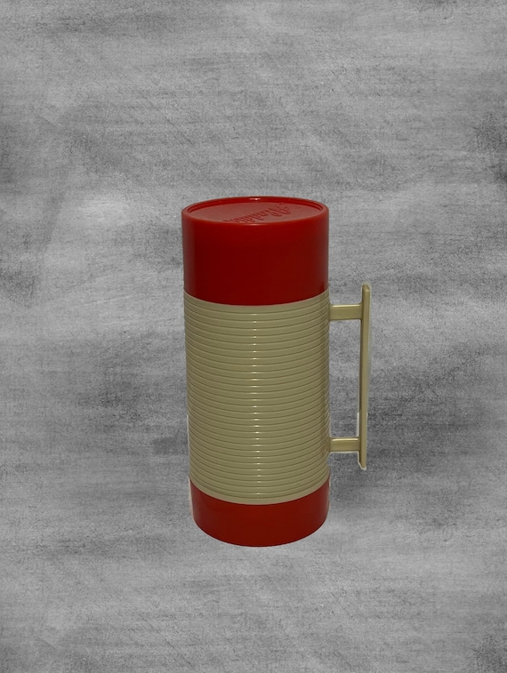 Vintage Aladdin Thermos Bottle Hy-lo #210 Stopper No. 42 Filler 020A 10oz  Red Tan - Etsy