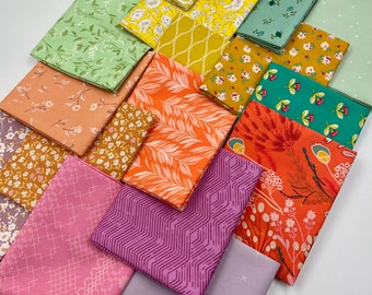 16 Fat Quarters Bundle Fabric Art Gallery Wildflower Hill Edition 100% Premium Cotton Fabric